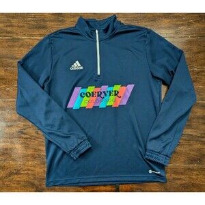 Adidas AEROREADY 1/4 Zip Pullover Mens L Coerver Colorado Jacket Navy Blue